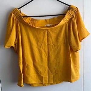 Yellow off the shoulder top